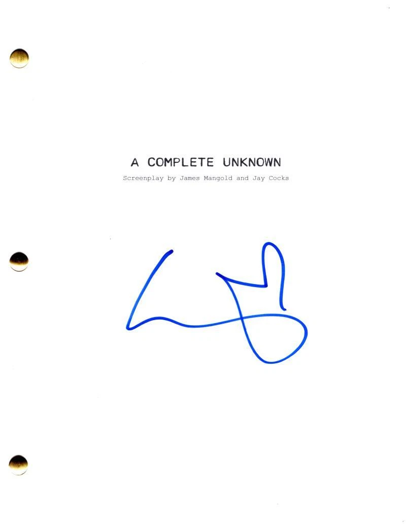 Elle Fanning Signed Autograph A Complete Unknown - Bob Dylan Movie Full Script