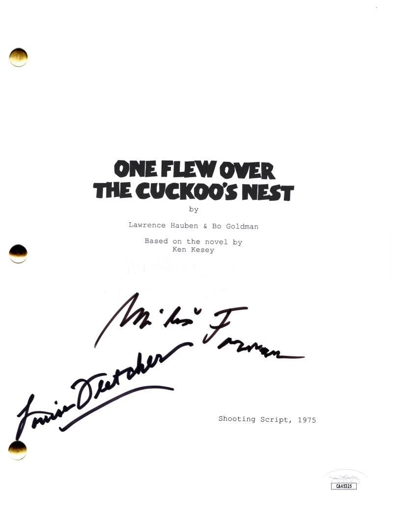 Milos Forman Louise Fletcher Signed One Flew Over Cuckoo's Nest Script - JSA COA