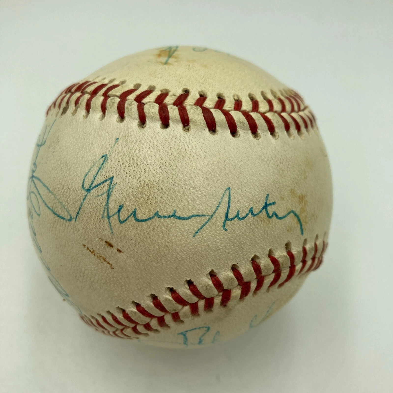 Gene Autry Reggie Jackson Rod Carew California Angels Signed Baseball