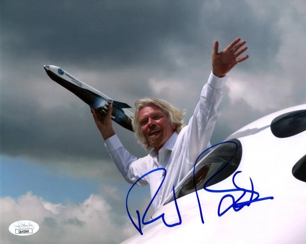 Richard Branson Signed Autograph 8x10 Photo Virgin Atlantic Billionaire JSA COA