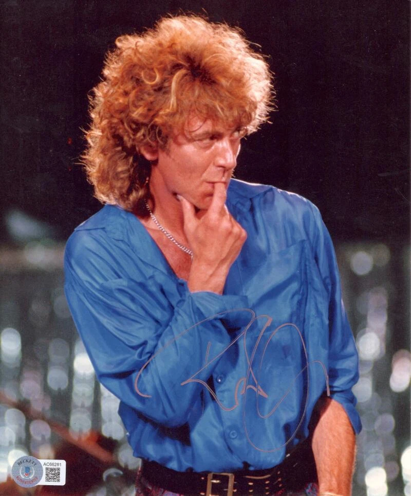 Robert Plant Led Zeppelin Signed Autograph 8x10 Photo - Rare Image! Beckett COA