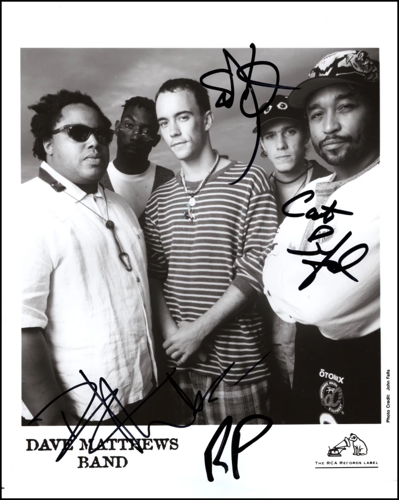 Dave Matthews Band Signed Autograph 8x10 Photo - Boyd Tinsley +3 w/ Beckett COA