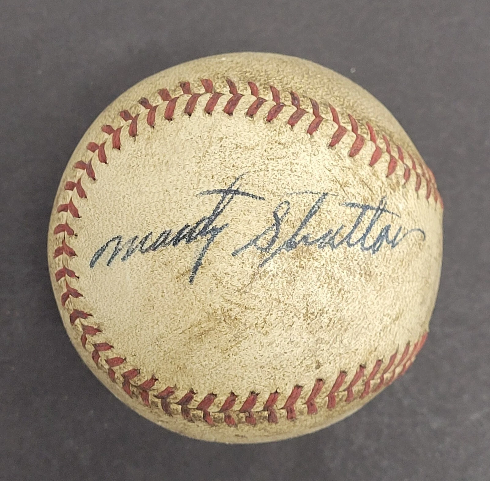 RARE Monty Stratton Single Signed Vintage Baseball Beckett COA