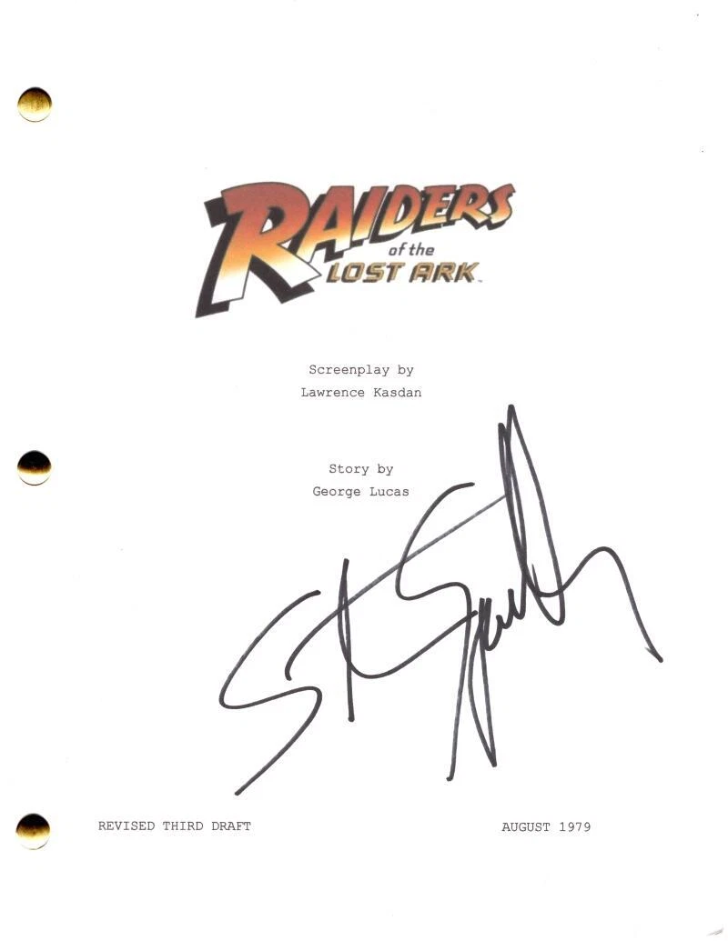 Steven Spielberg Signed Autograph Raiders of the Lost Arc Movie Script - JSA COA