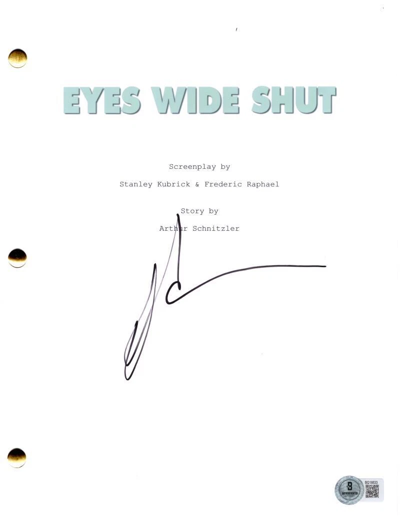 Nicole Kidman Signed Autograph Eyes Wide Shut Movie Script Screenplay - Beckett