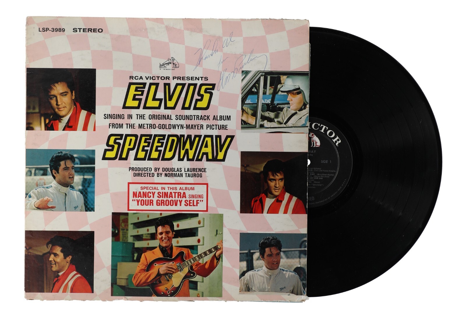 Elvis Presley Signed Speedway Original Soundtrack Vinyl Album JSA COA