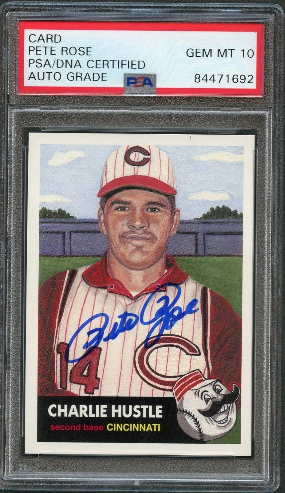 Pete Rose Signed Card PSA Slabbed Auto 10 Cincinnati Reds Autographed