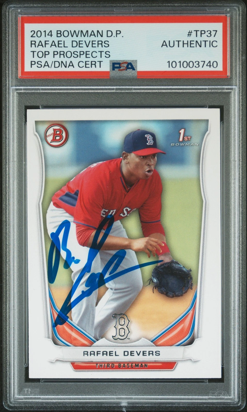 2014 Bowman Draft Picks Top Prospects #TP37 Rafael Devers PSA A Auto A