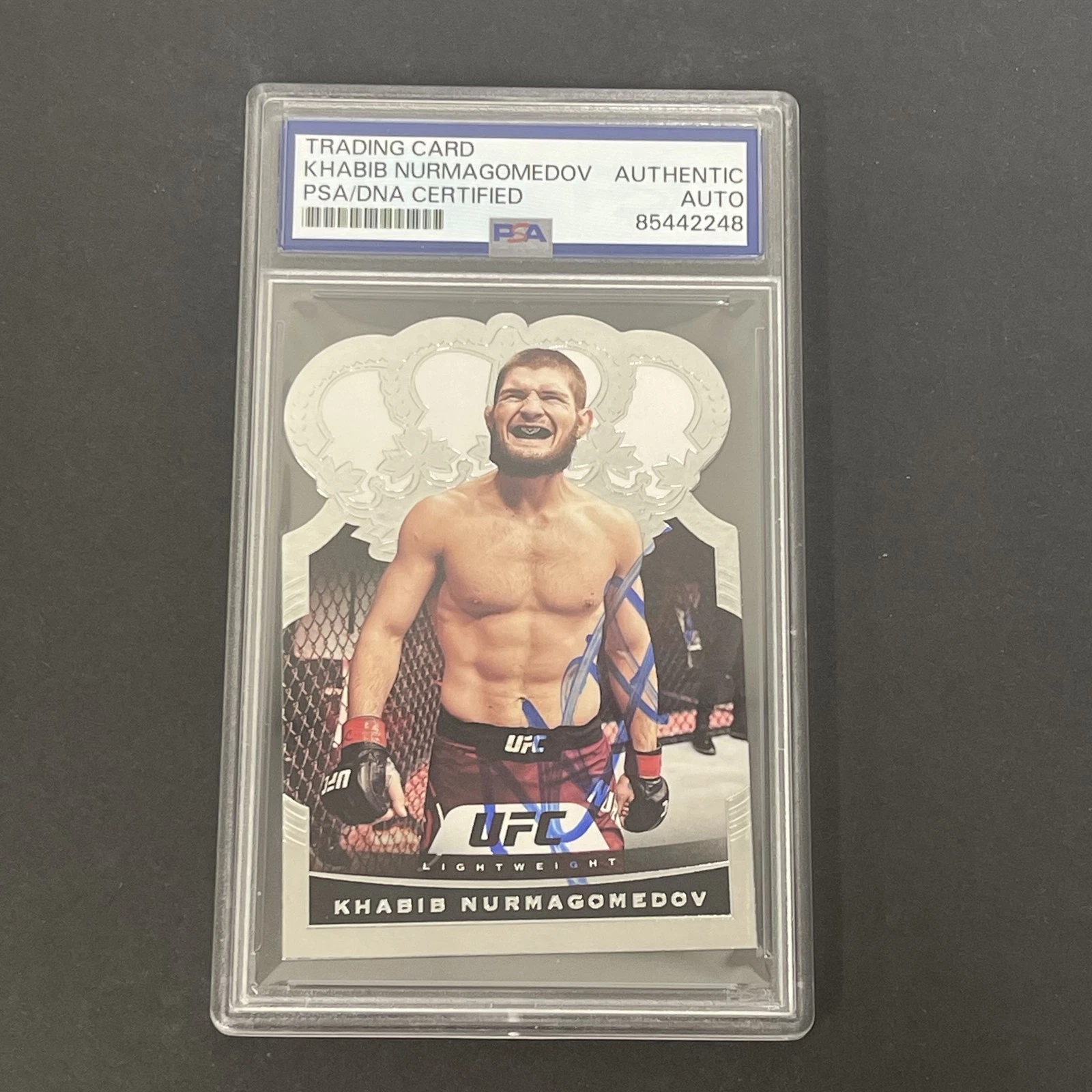 2021 Panini Chronicles #16 Khabib Nurmagomedov Crown Royale signed card PSA