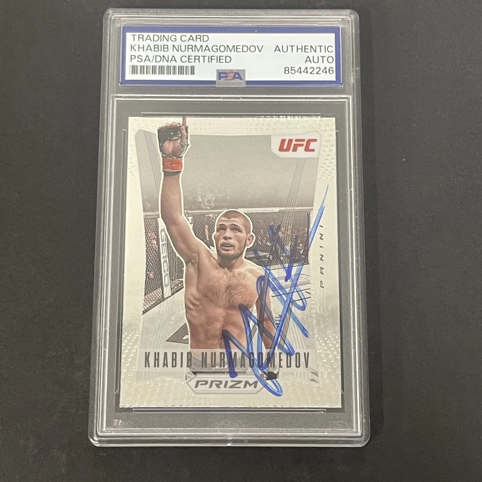 2022 Panini Prizm #1 Khabib Nurmagomedov signed card PSA