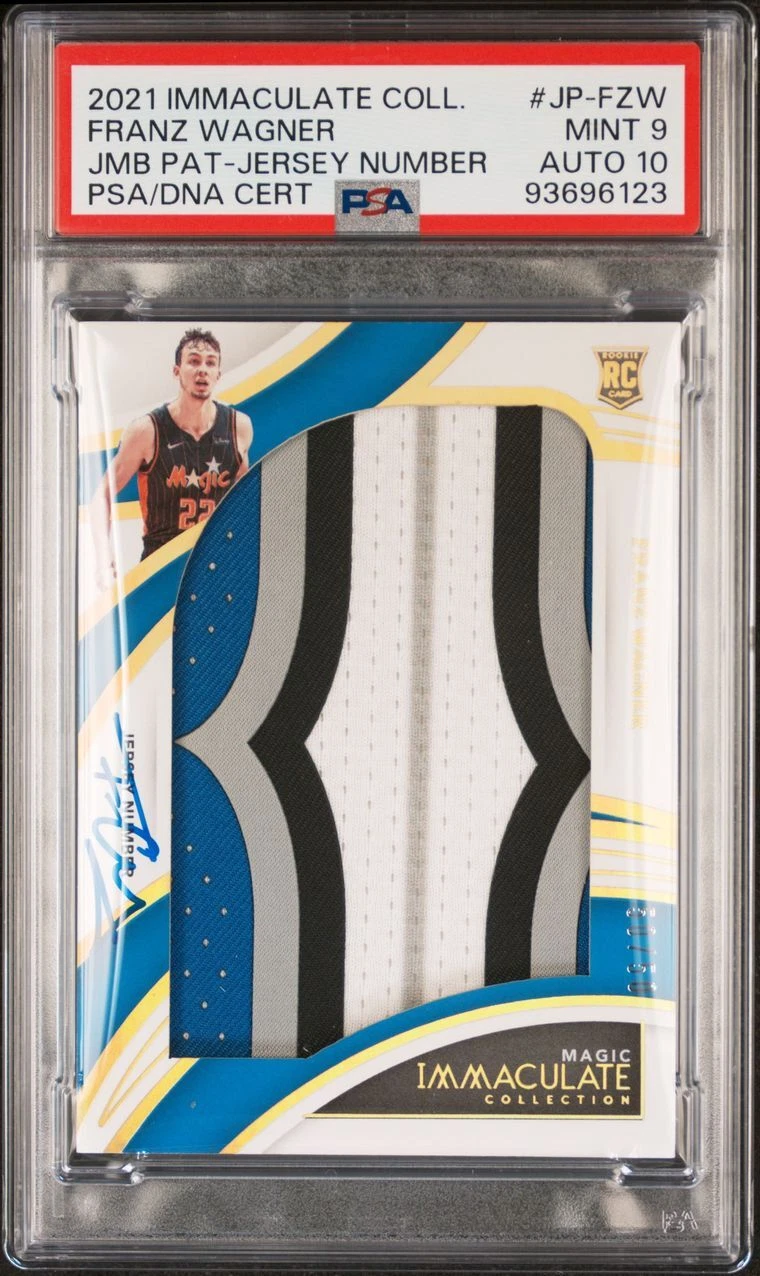 2021 Immaculate JMB Pat-Jersey Number #JP-FZW Franz Wagner Signed NM-MT 9 AUTO 1