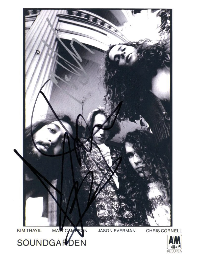 Soundgarden Band Signed Autograph 8x10 Photo - Chris Cornell +2 w/ JSA COA