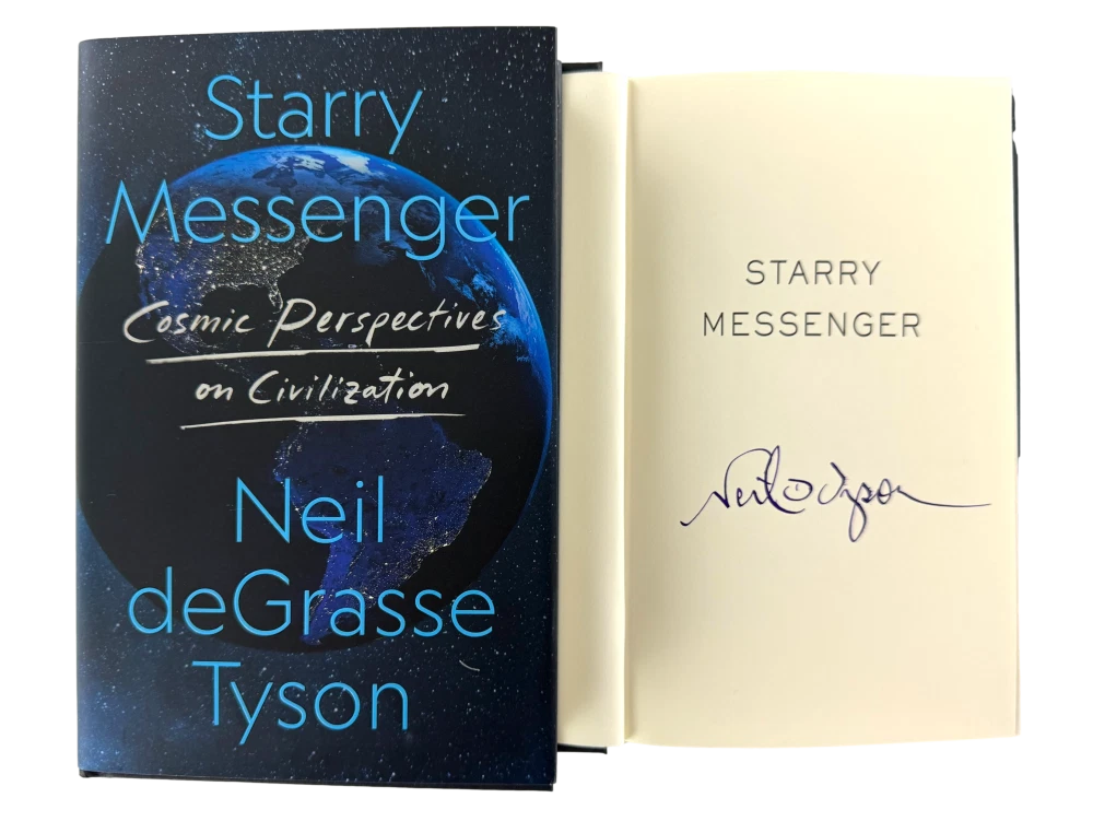 Astronomer Neil deGrasse Tyson Signed Autograph Starry Messenger Book