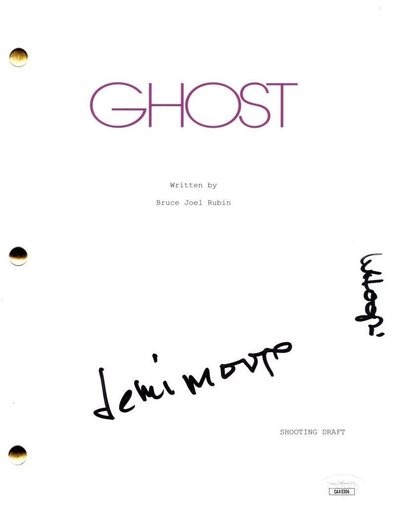 Demi Moore & Whoopi Goldberg Signed Autograph Ghost Full Movie Script w/ JSA COA