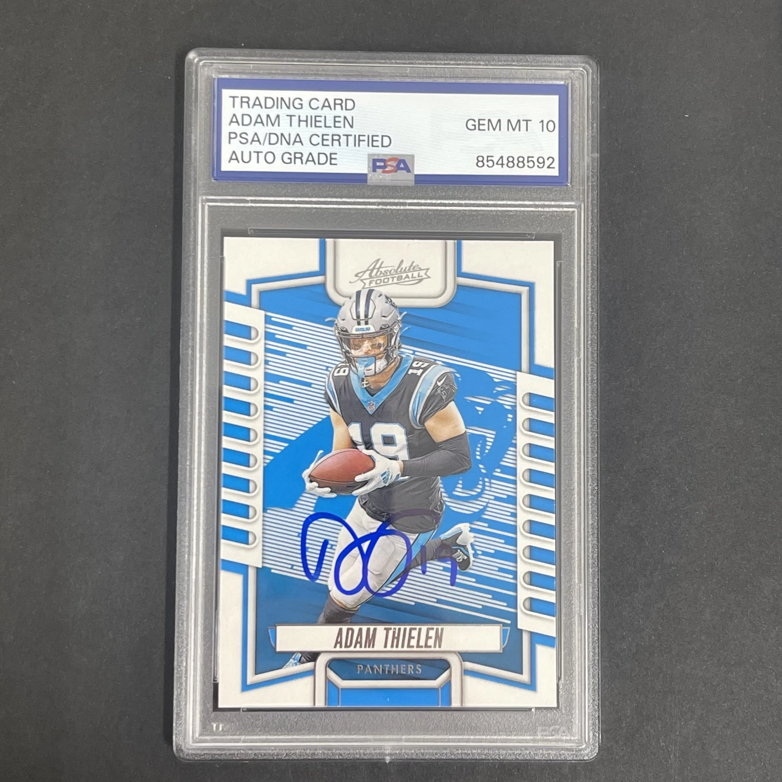 2023 Panini Absolute #73 Adam Thielen signed card PSA Auto 10