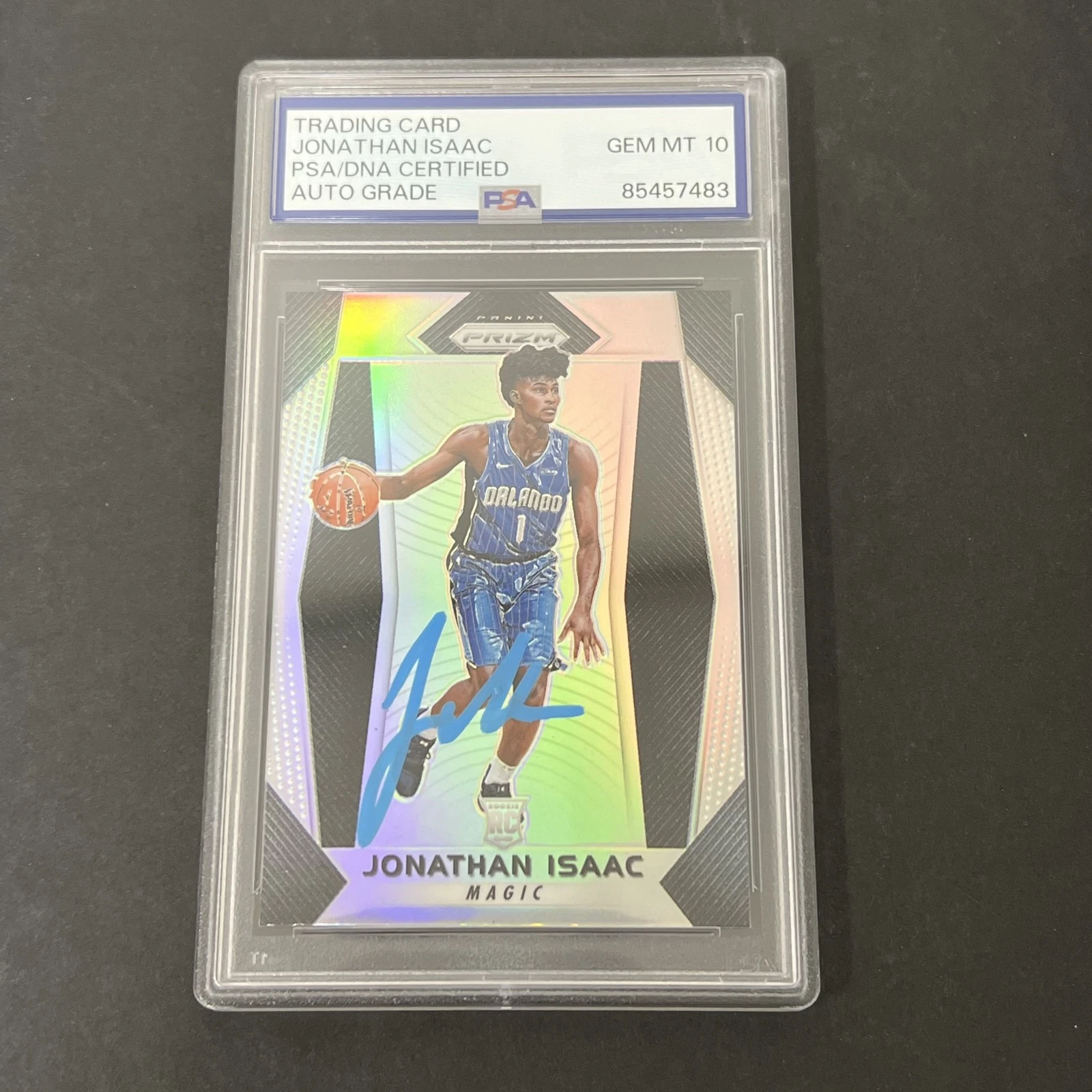 2017-2018 Panini Prizm #73 Jonathan Isaac RC signed card PSA Auto 10
