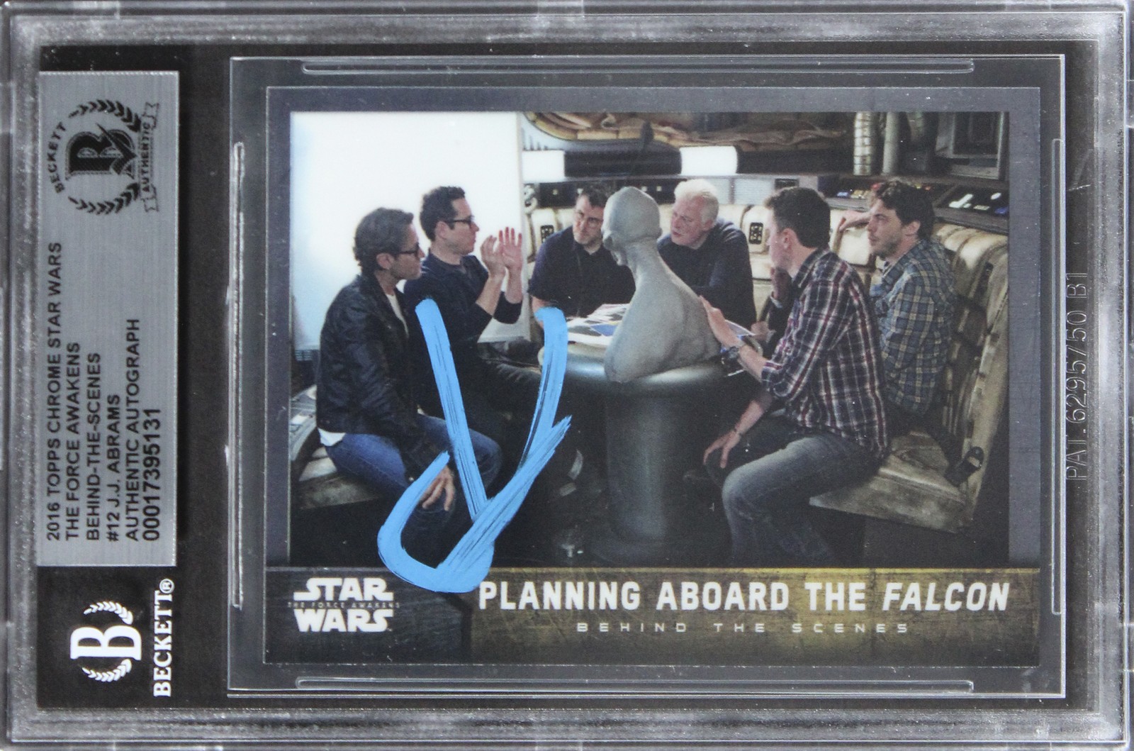 J.J. Abrams Signed 2016 Topps Chrome SW The Force Awakens BTS #12 Card BAS Slab