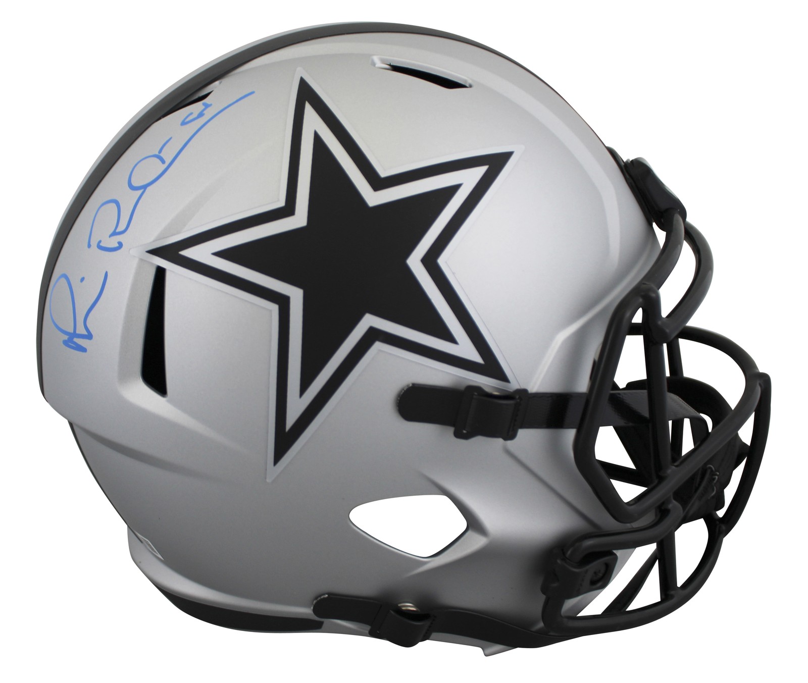 Cowboys Michael Irvin Signed Rave Full Size Speed Rep Helmet BAS Witnessed