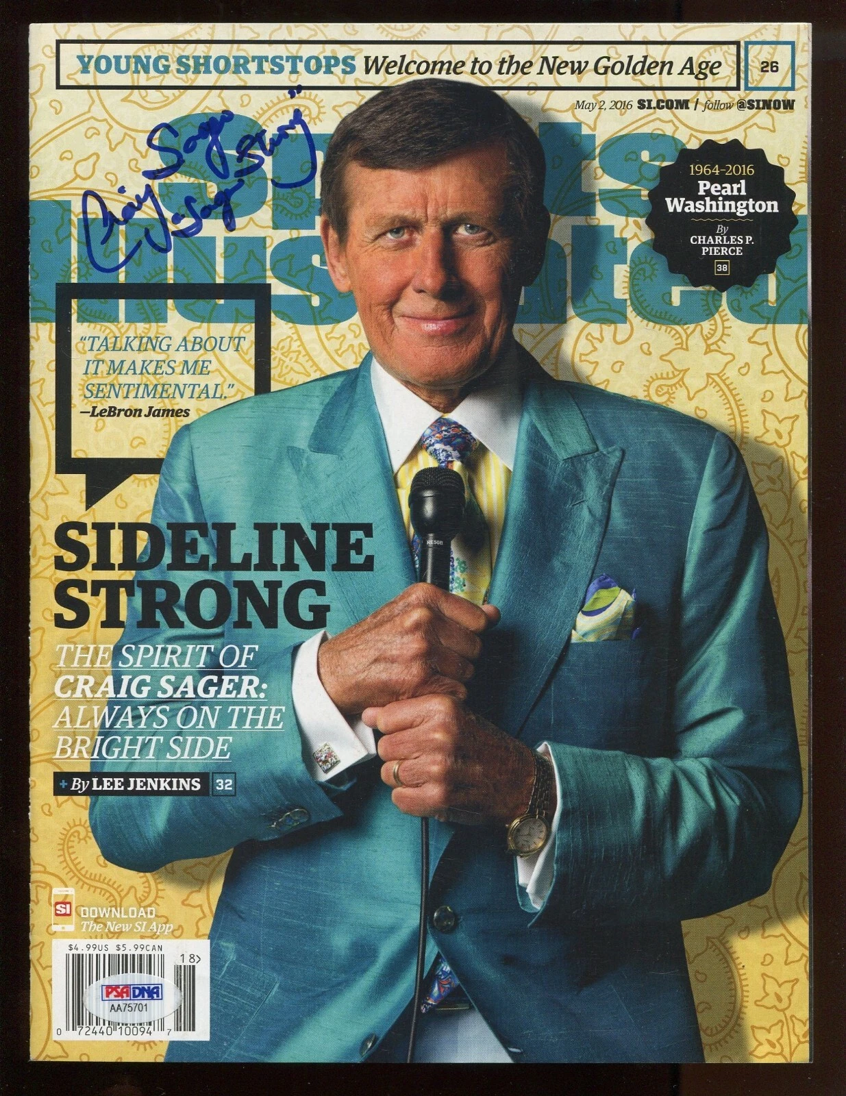 NBA CRAIG SAGER signed autographed SPORTS ILLUSTRATED MAGAZINE BECKETT PSA/DNA