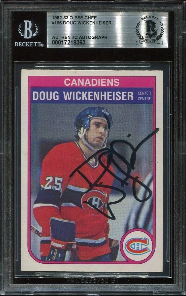 CANADIENS DOUG WICKENHEISER signed autographed 1982 OPC CARD BECKETT (BAS)