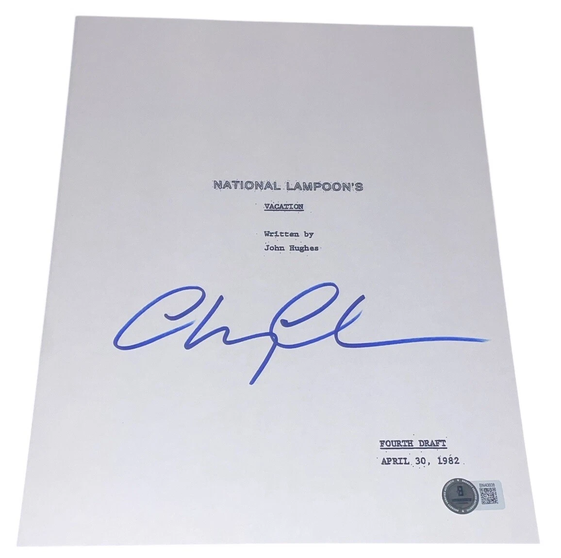 Chevy Chase Signed Autograph National Lampoon's Vacation Script Screenplay BAS