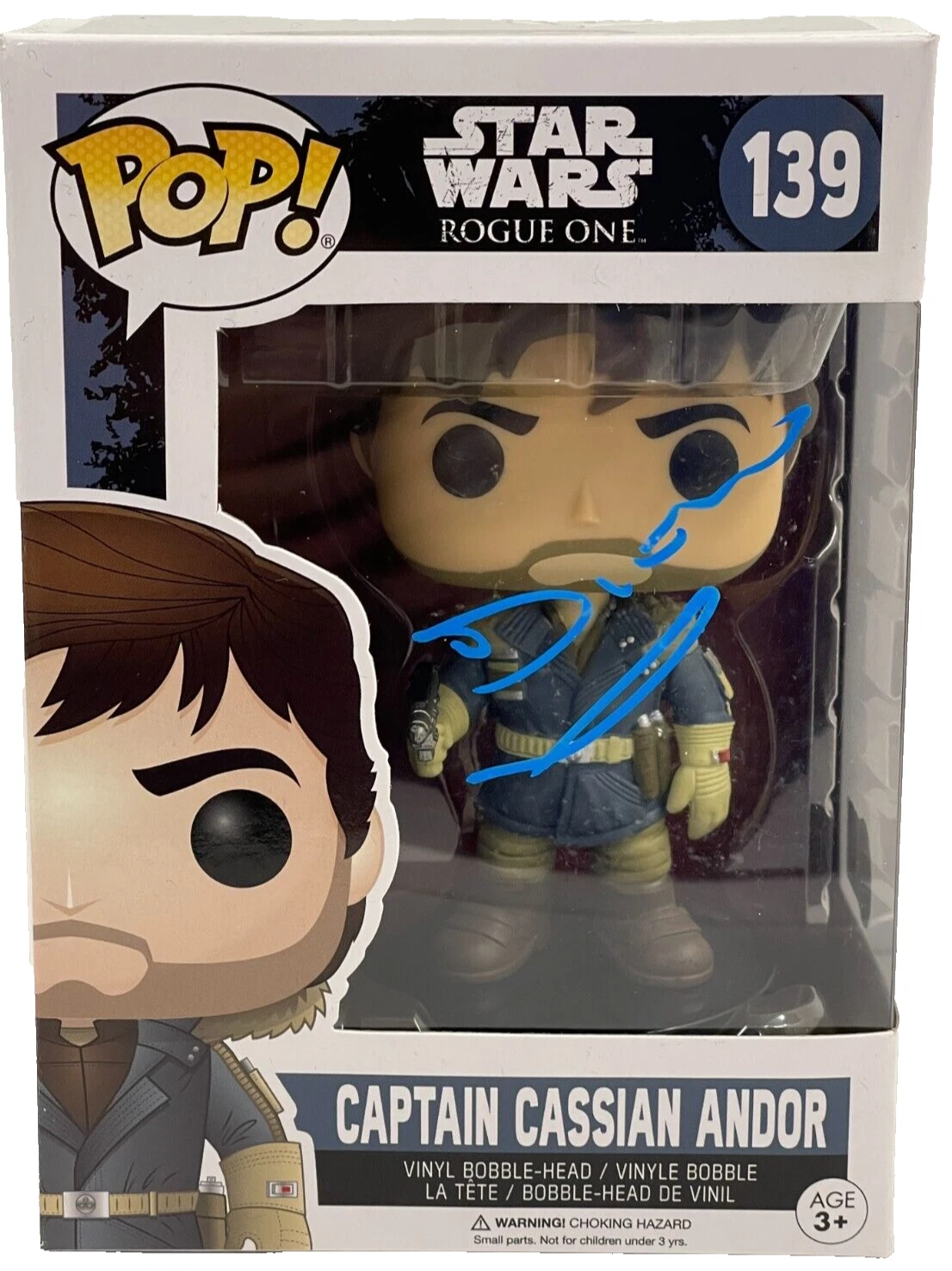Diego Luna Signed Cassian Andor Funko Rogue One Star Wars Autograph Beckett