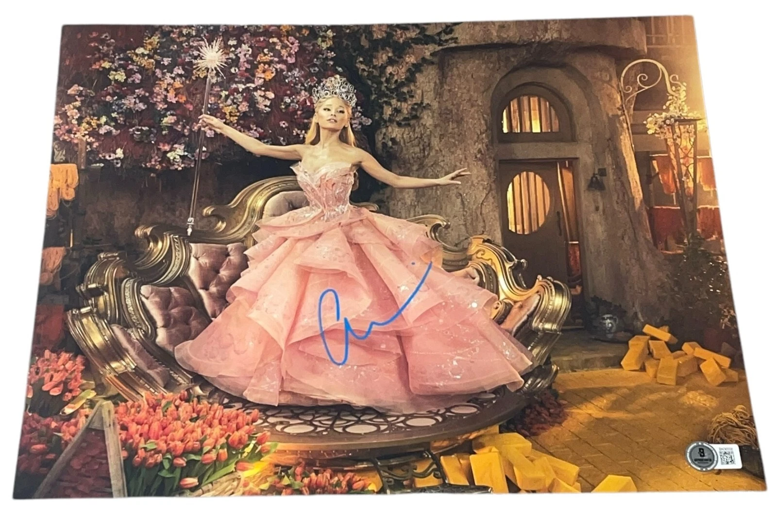 Ariana Grande Signed Autograph 11x14 Photo Authentic Wicked Glinda Beckett BAS
