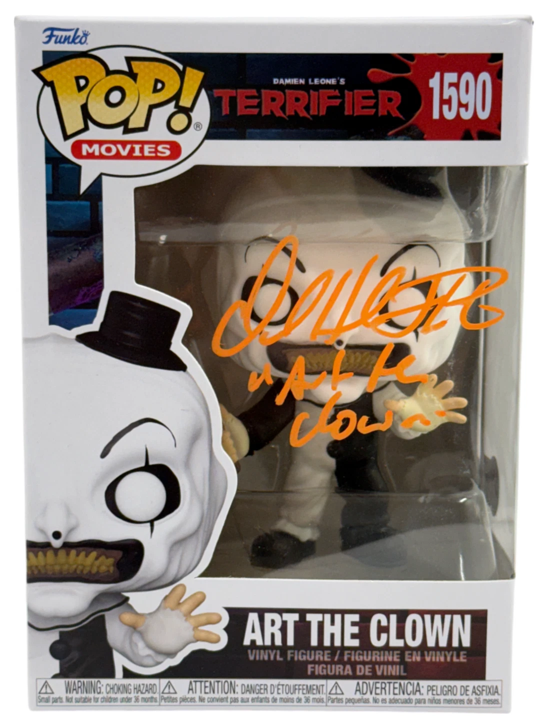 David Howard Thornton Signed Art The Clown Funko 1590 Terrifier Beckett Witness