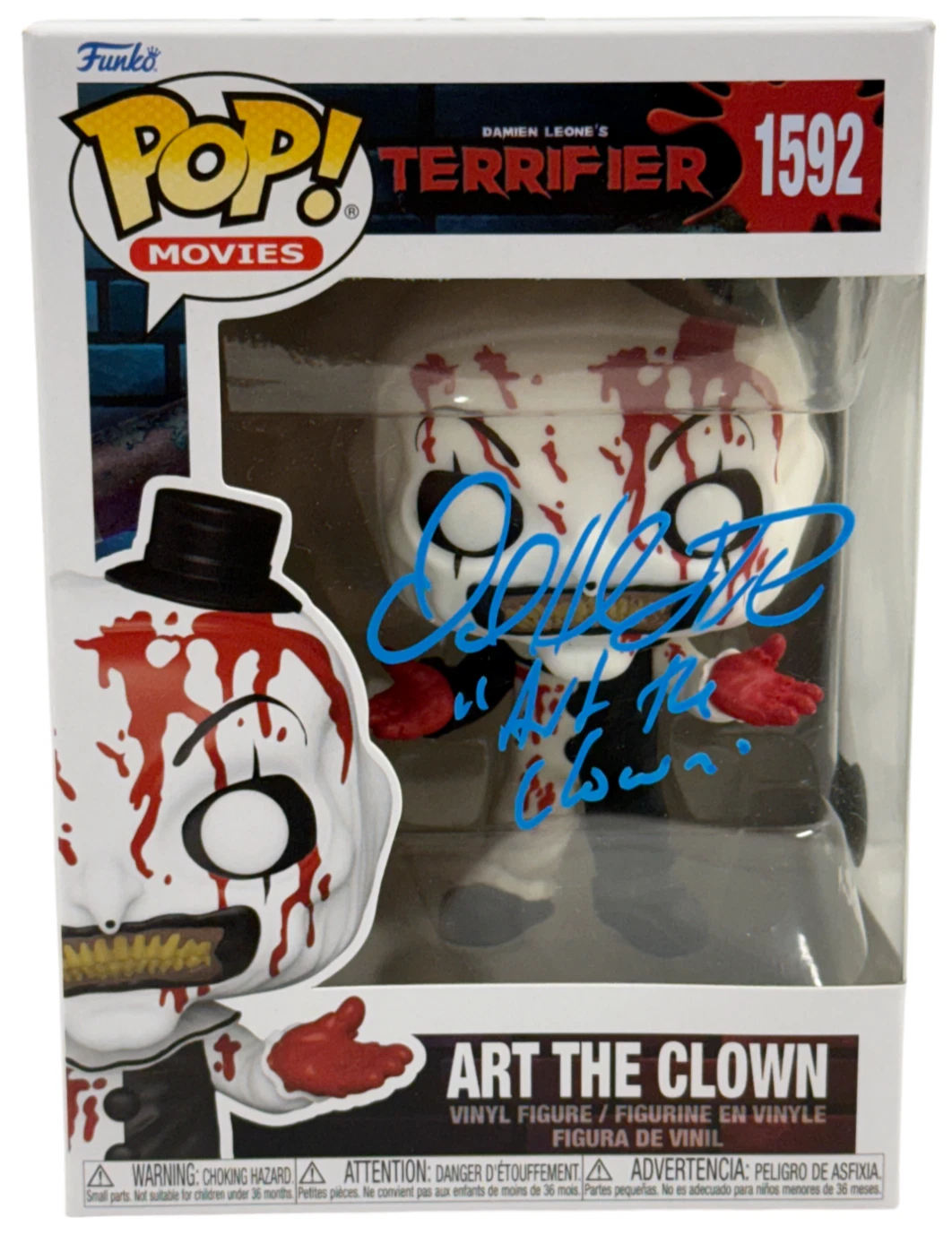 David Howard Thornton Signed Art The Clown Funko 1592 Terrifier Beckett Witness