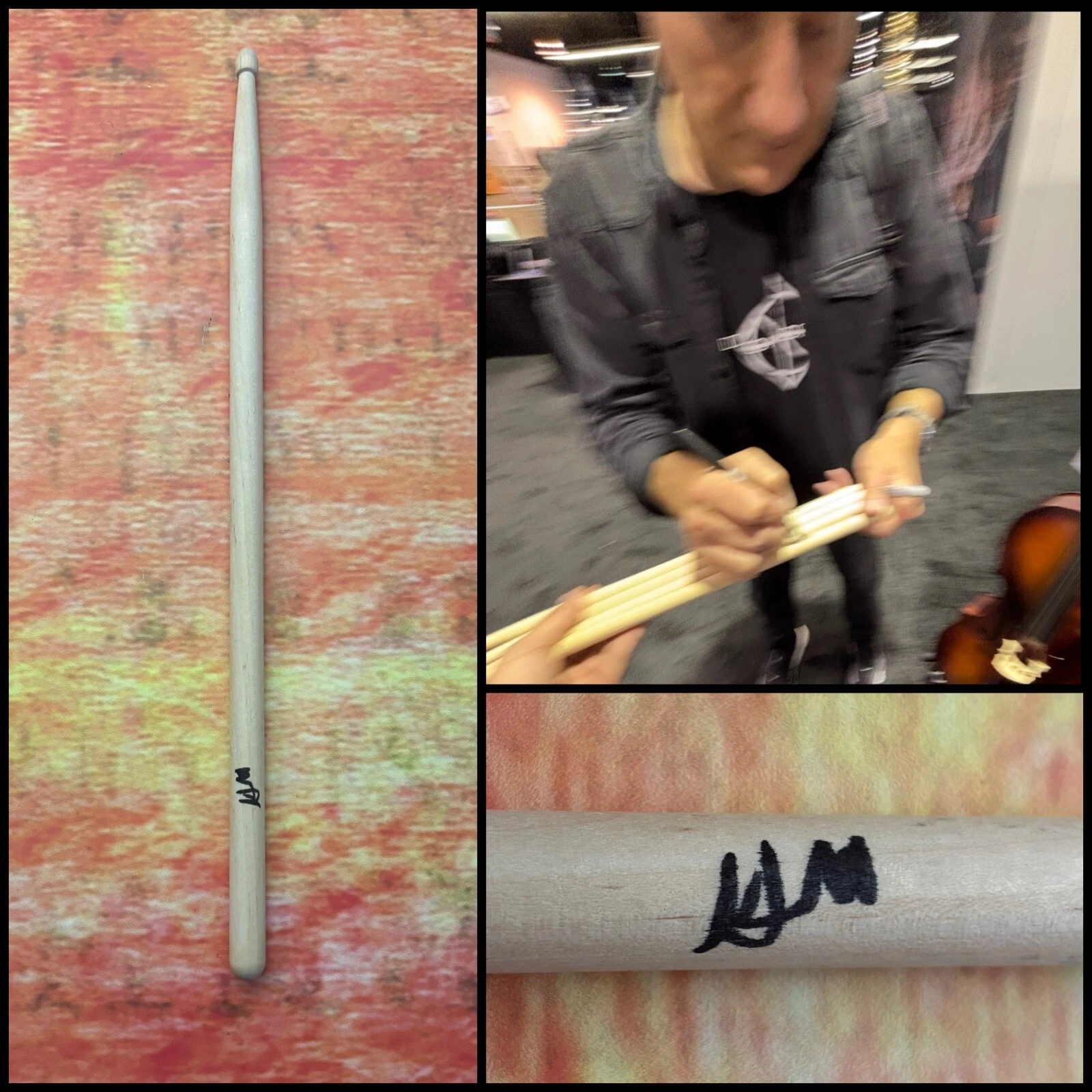 GFA DAVID LEE ROTH’S DRUMMER * GREGG BISSONETTE * SIGNED DRUMSTICK PROOF #2 COA COLLECTIBLE MEMORABILIA