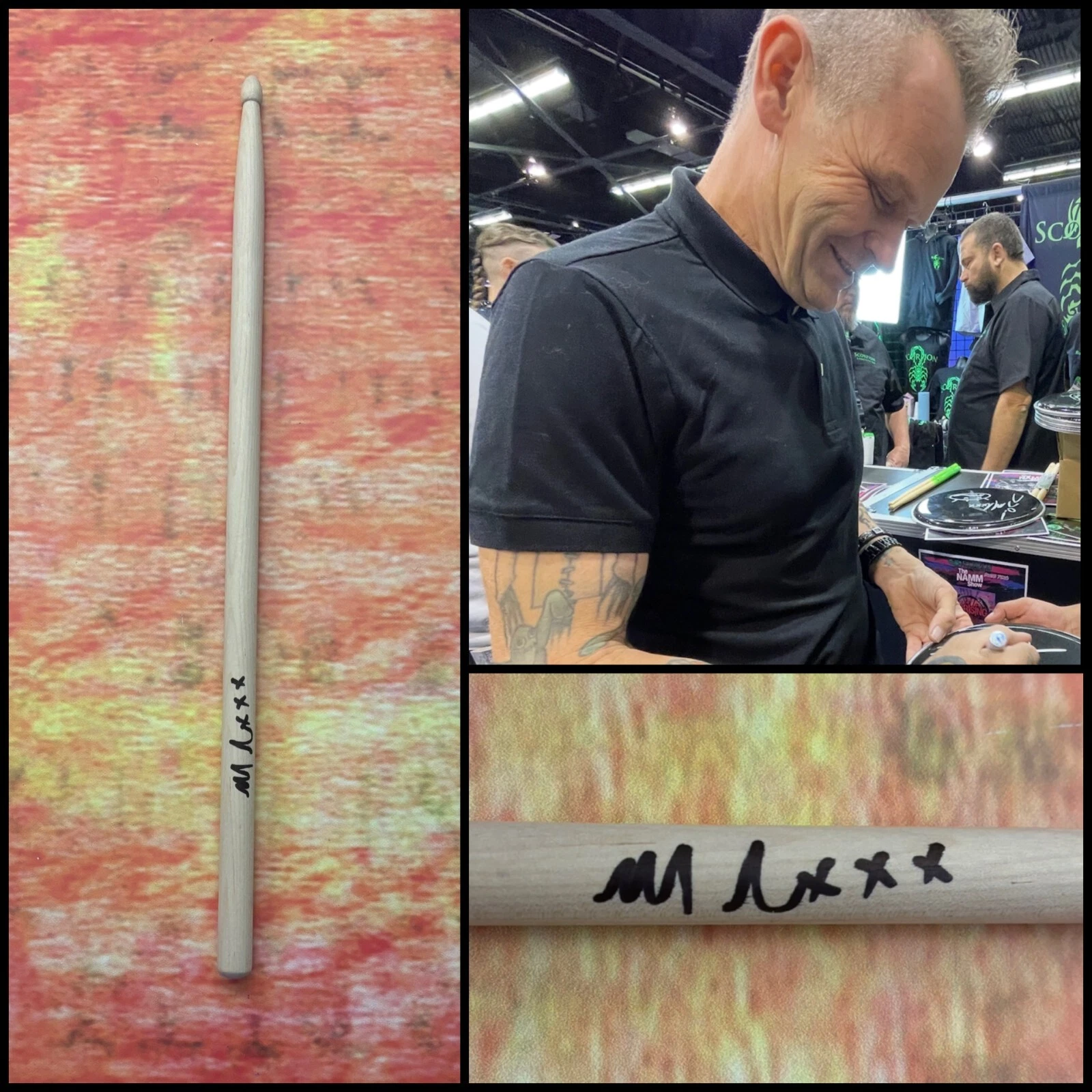 GFA Coal Chamber Drummer * MIKEY COX * Signed Drumstick PROOF M2 COA