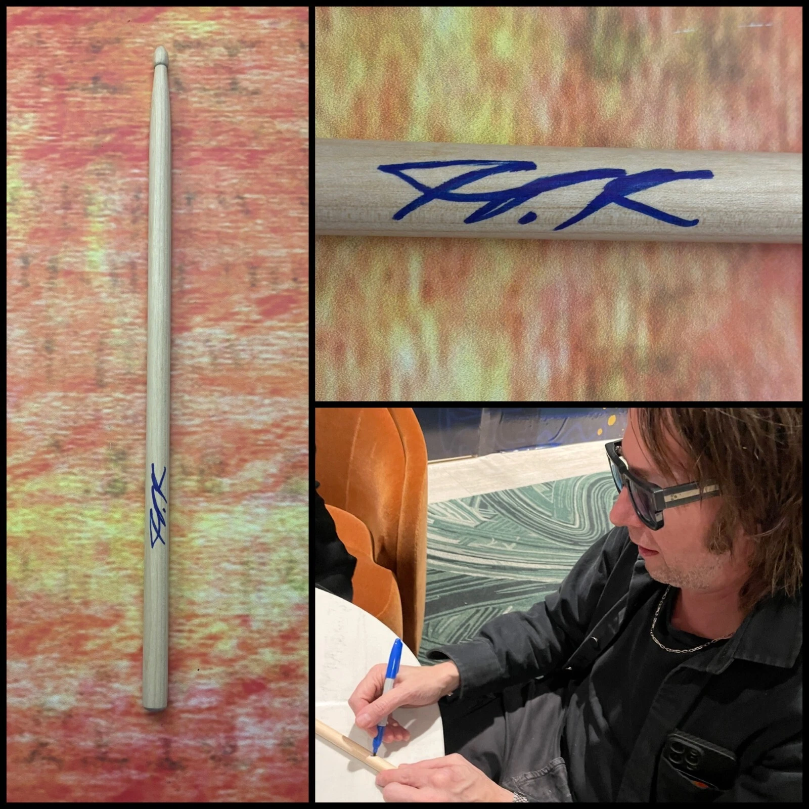 GFA The Raconteurs Drummer * PATRICK KEELER * Signed Drumstick PROOF P4 COA