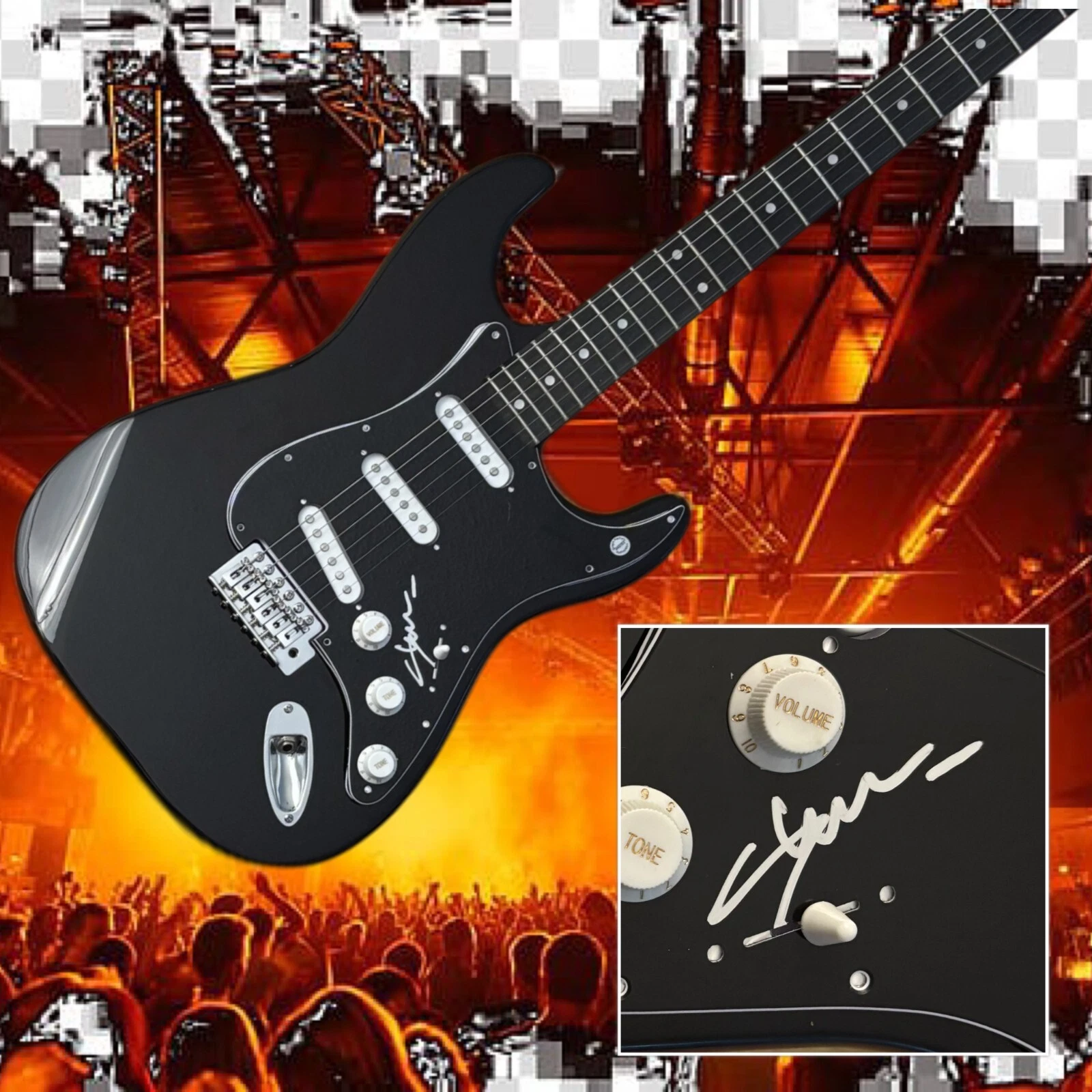 GFA System of a Down Band * SHAVO ODADJIAN * Signed Electric Guitar PROOF COA