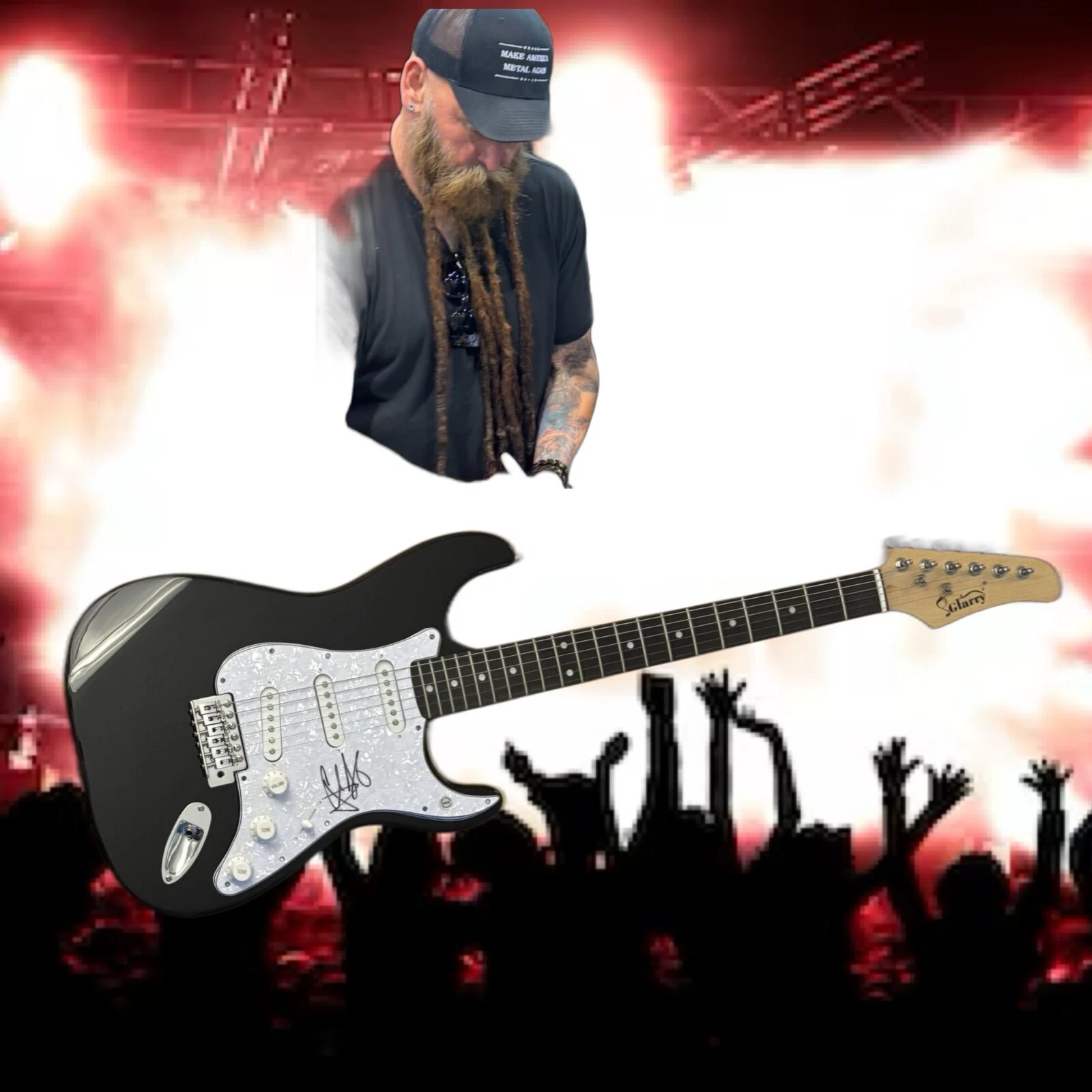 GFA Five Finger Death Punch * CHRIS KAEL* Signed Electric Guitar PROOF COA