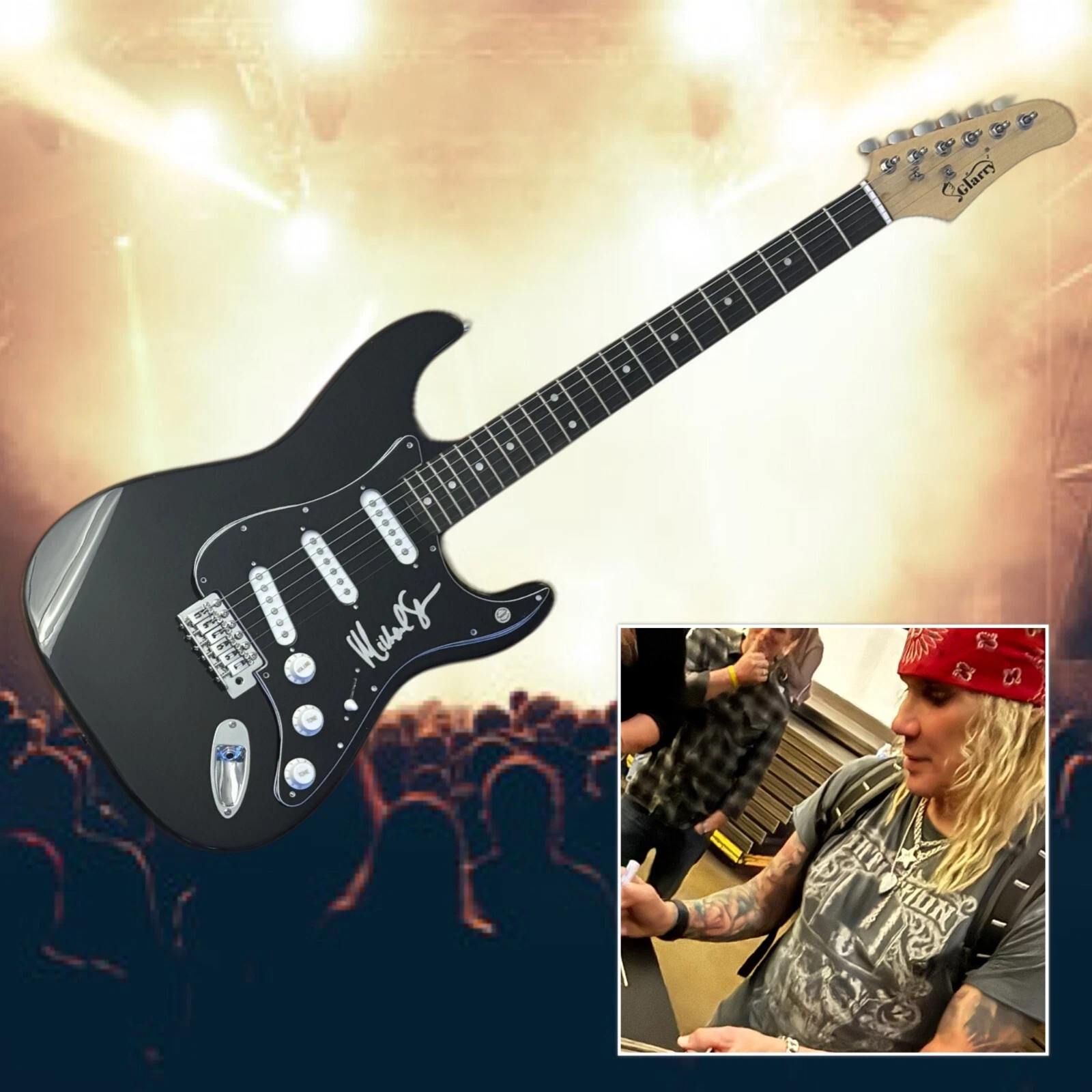 GFA Steel Panther Singer * MICHAEL STARR * Signed Electric Guitar PROOF COA