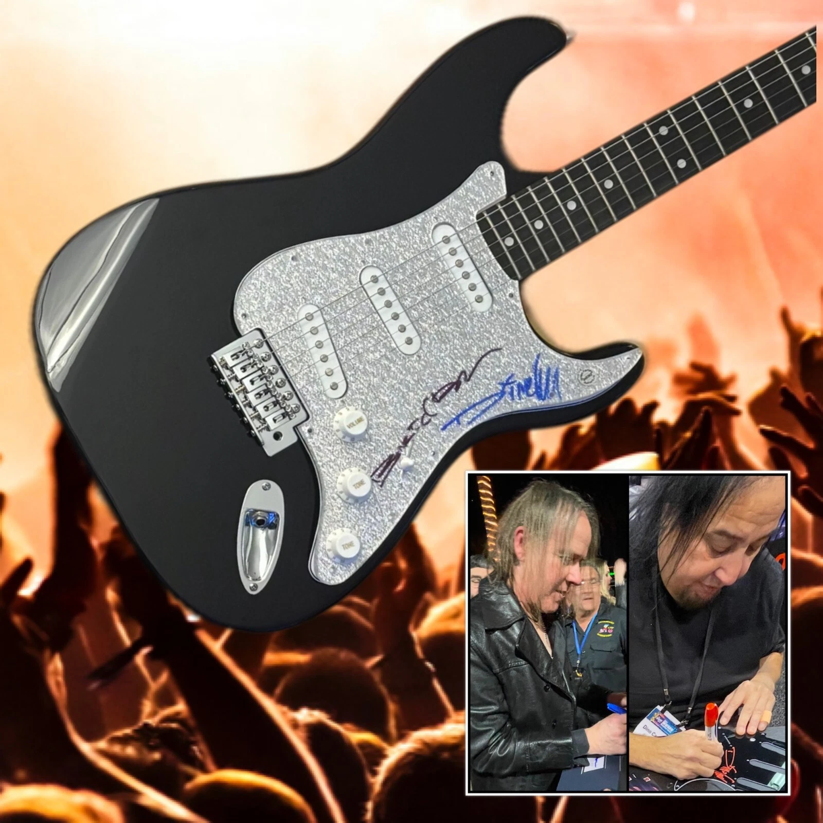 GFA Burton C. Bell & Dino Cazares * FEAR FACTORY * Signed Electric Guitar COA