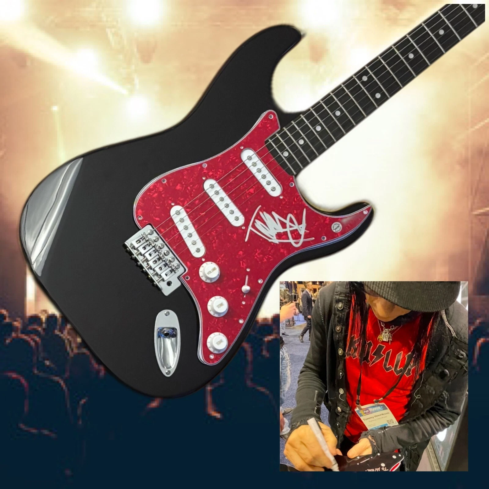 GFA Hollywood Vampires * TOMMY HENRIKSEN * Signed Electric Guitar PROOF COA