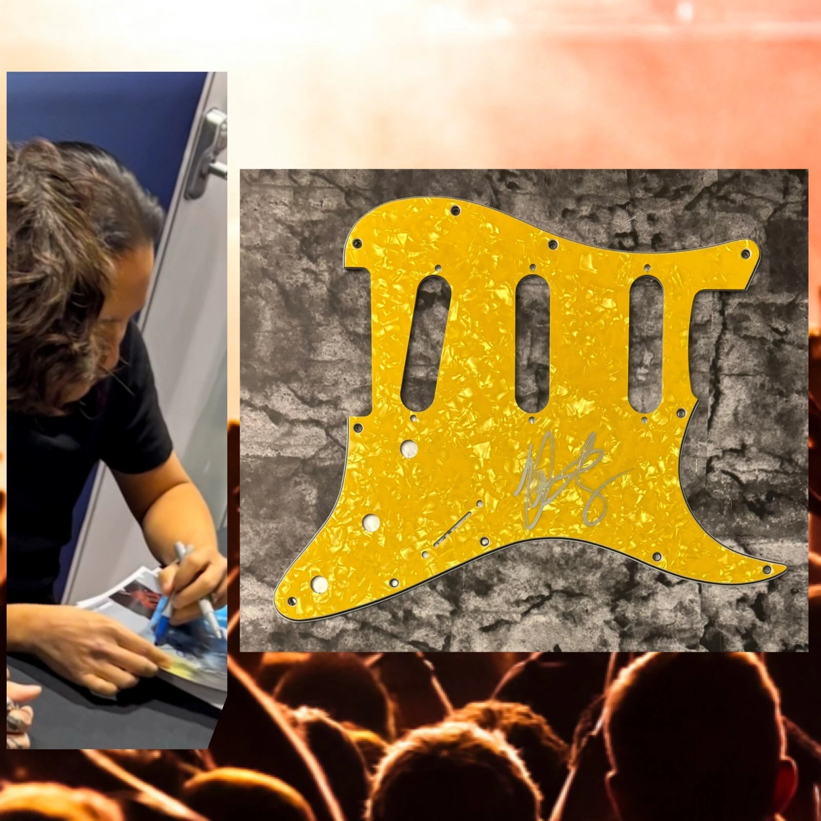 GFA DragonForce Band Guitarist * HERMAN LI * Signed Electric Pickguard COA