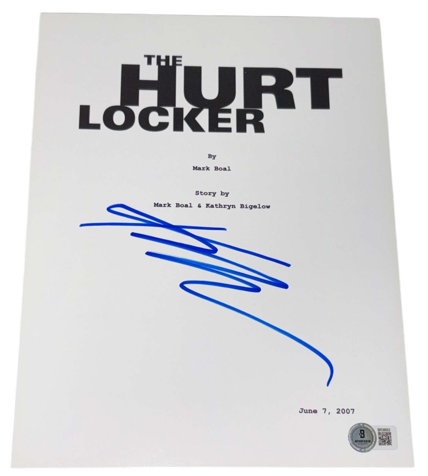 Kathryn Bigelow Signed Autograph The Hurt Locker Full Script Screenplay Beckett