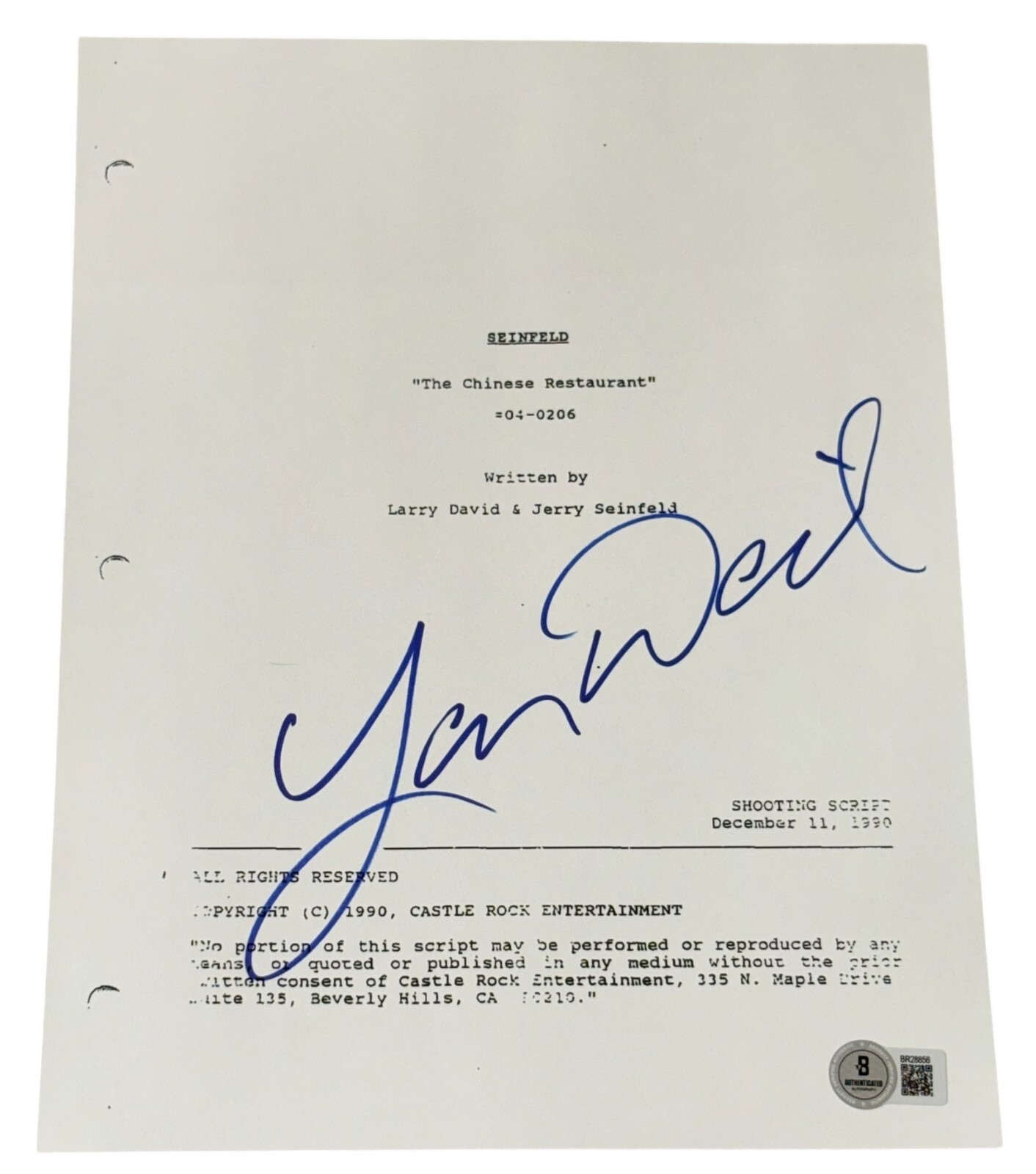 Larry David Signed Autograph Seinfeld 