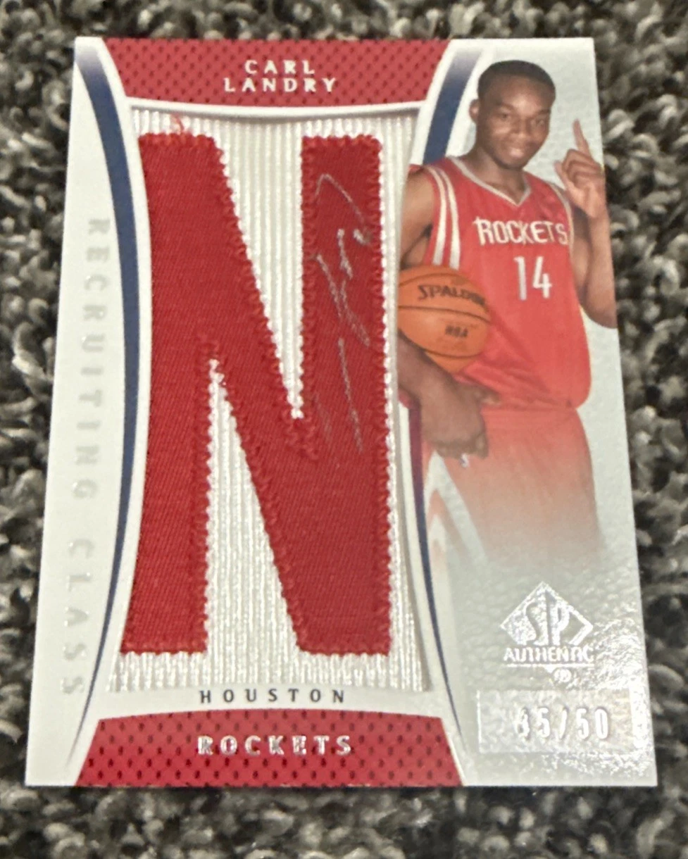 Carl Landry #45/50 Rookie Signature/ Patch 2008 SP Authentic Recruiting Class
