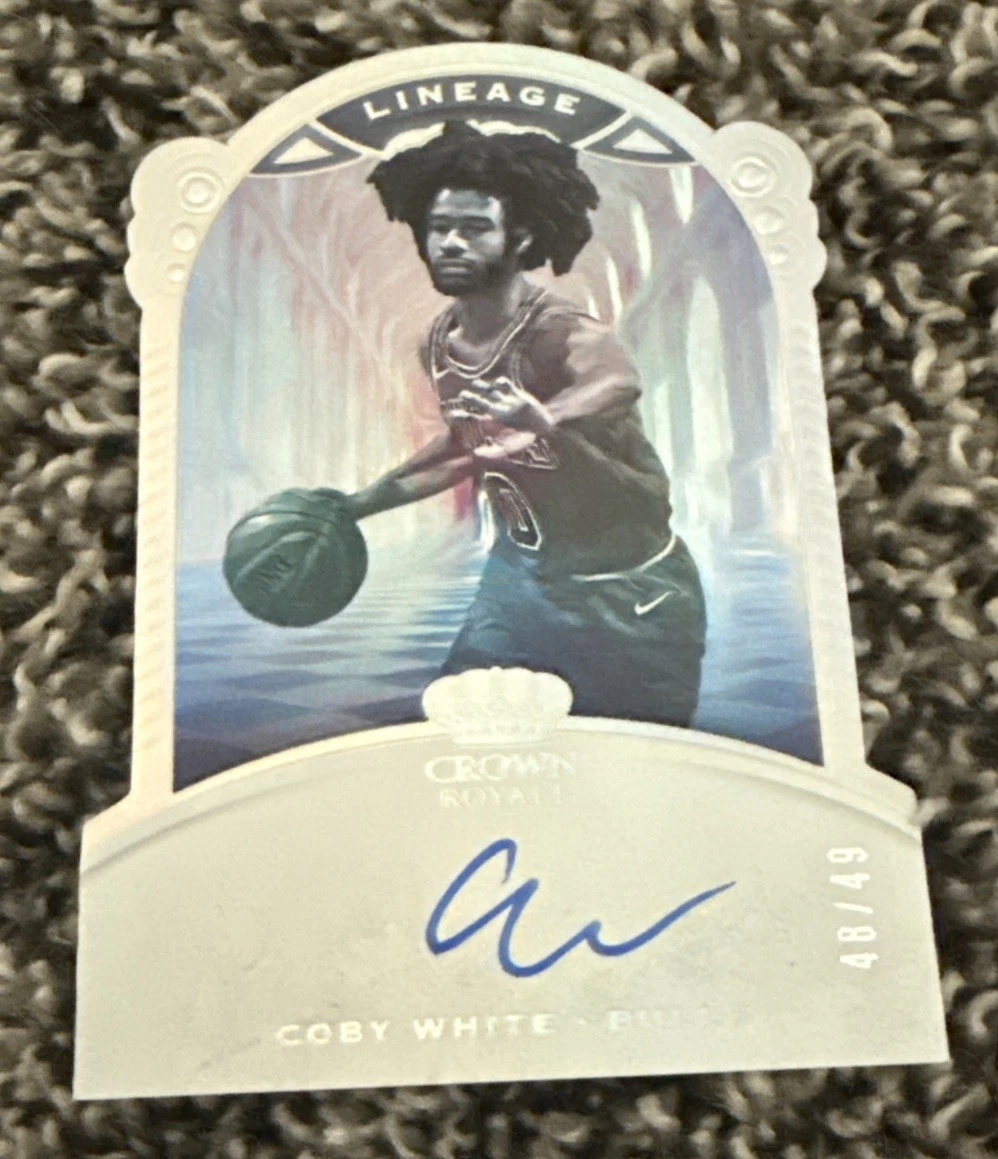 2019 PANINI CROWN ROYALE ** Coby White ** LINEAGE SCRIPTS - On Card Auto 48/49