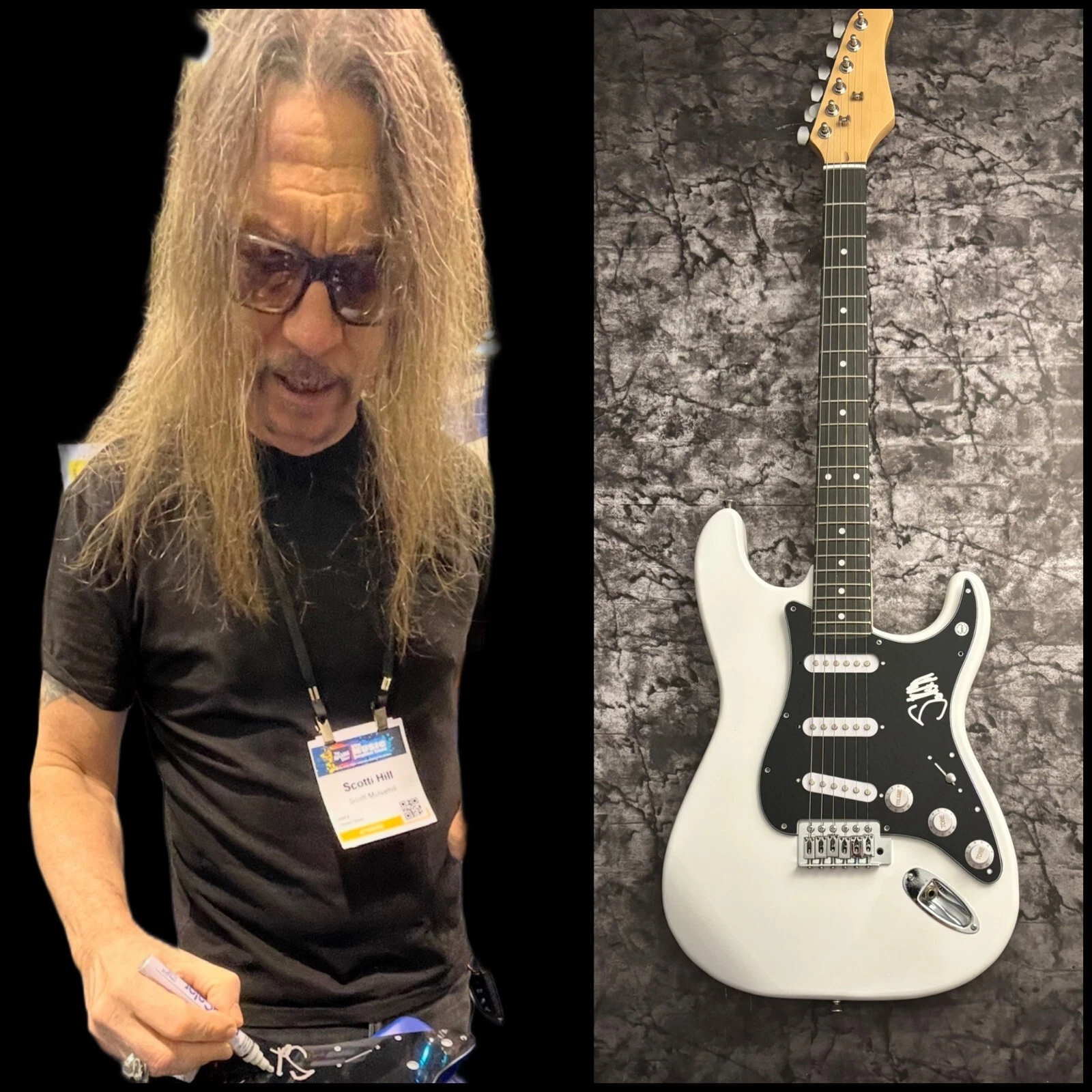 GFA Skid Row Guitarist * SCOTTI HILL * Signed Electric Guitar PROOF COA