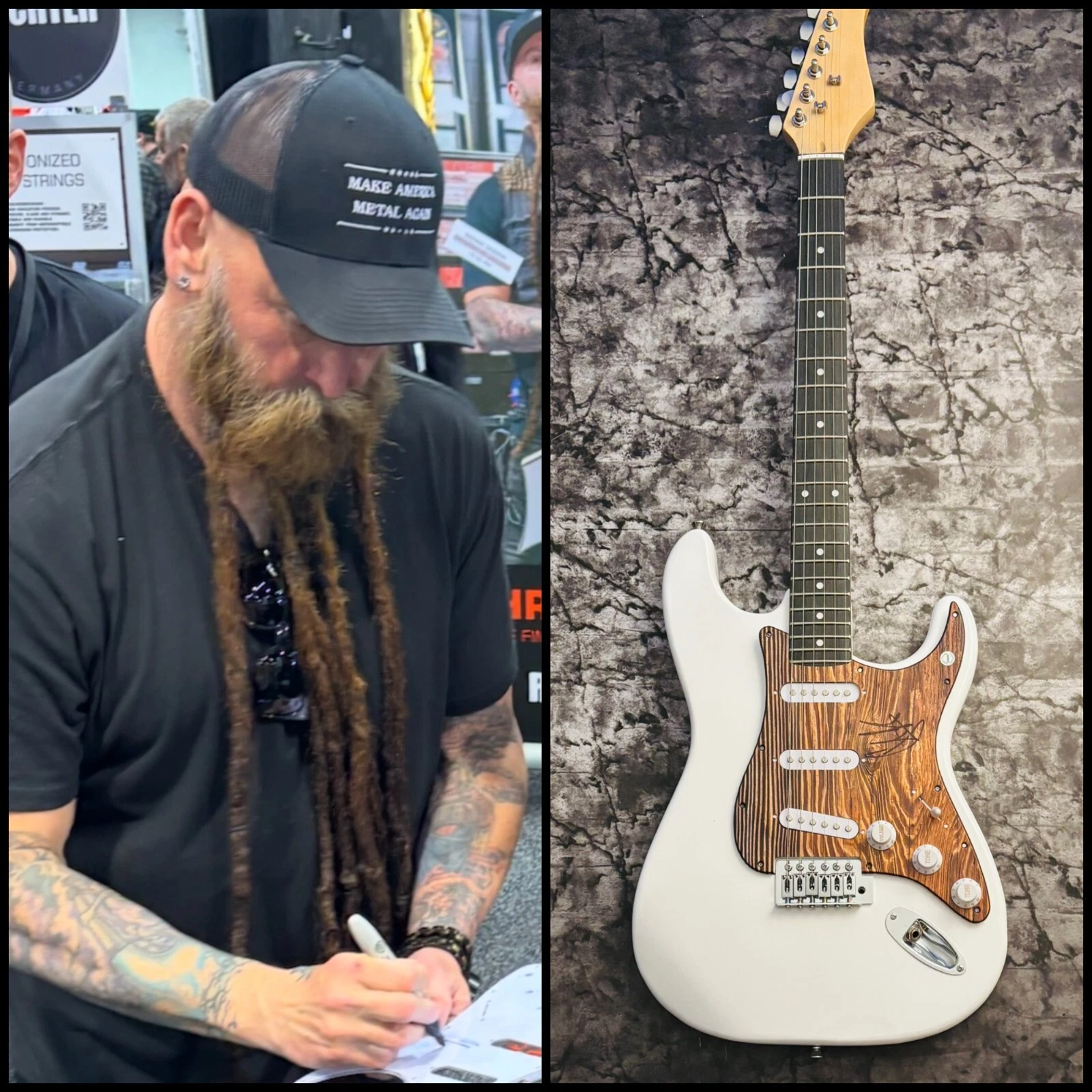 GFA Five Finger Death Punch * CHRIS KAEL* Signed Electric Guitar PROOF COA