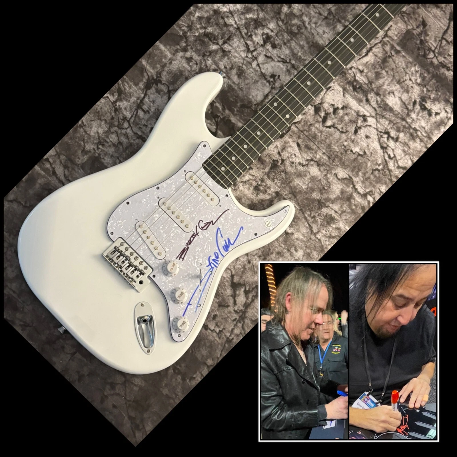 GFA Burton C. Bell & Dino Cazares * FEAR FACTORY * Signed Electric Guitar COA
