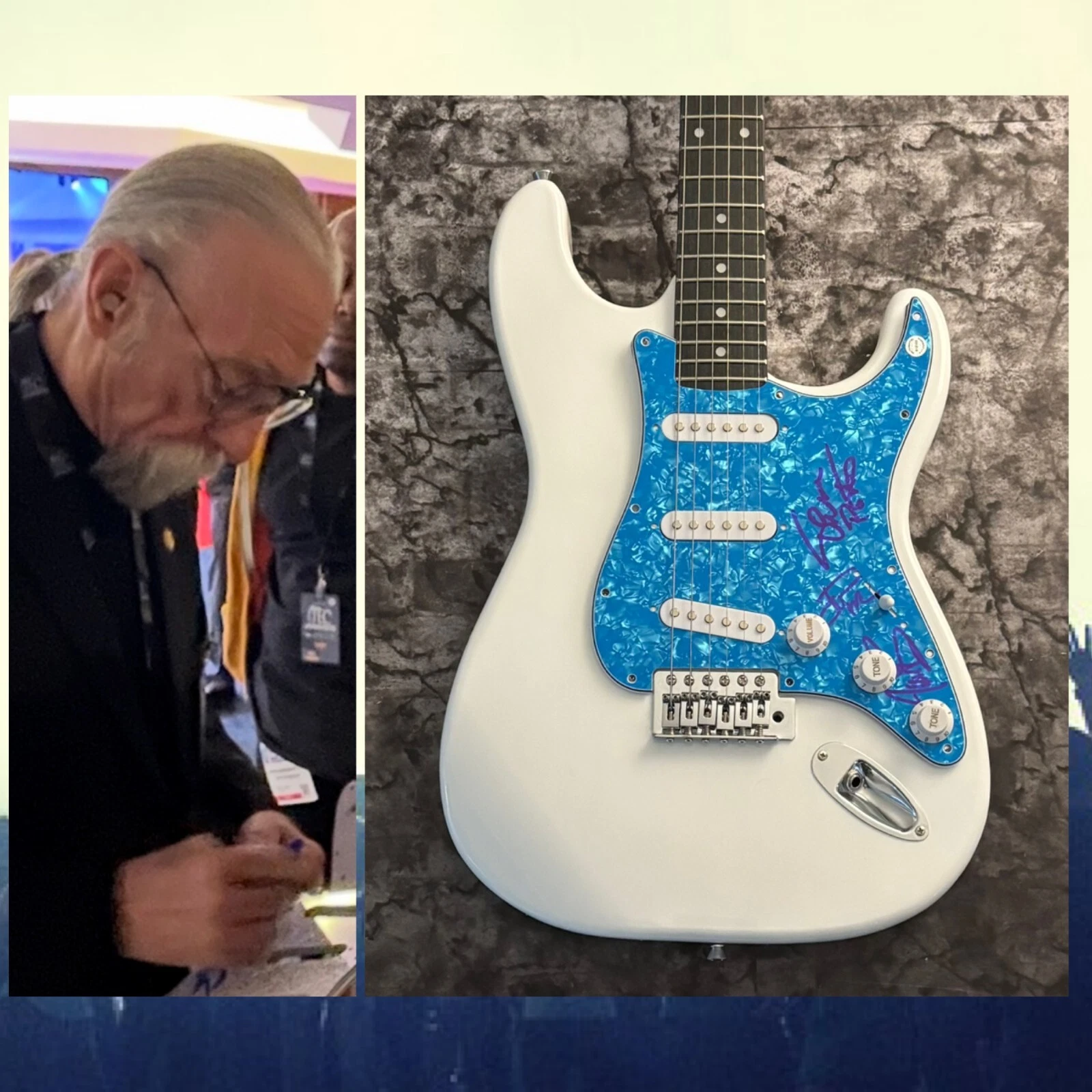 GFA Jeff Baxter x3 Band * THE DOOBIE BROTHERS * Signed Electric Guitar COA