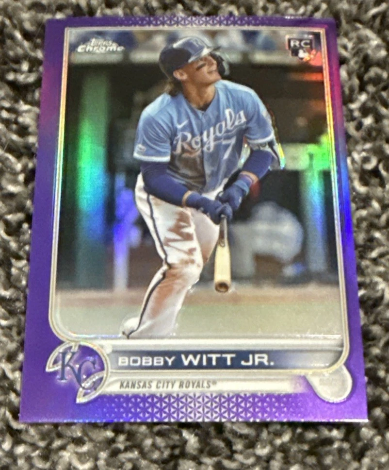 2022 Topps Chrome Purple Refractor Bobby Witt Jr Rookie Card USC35