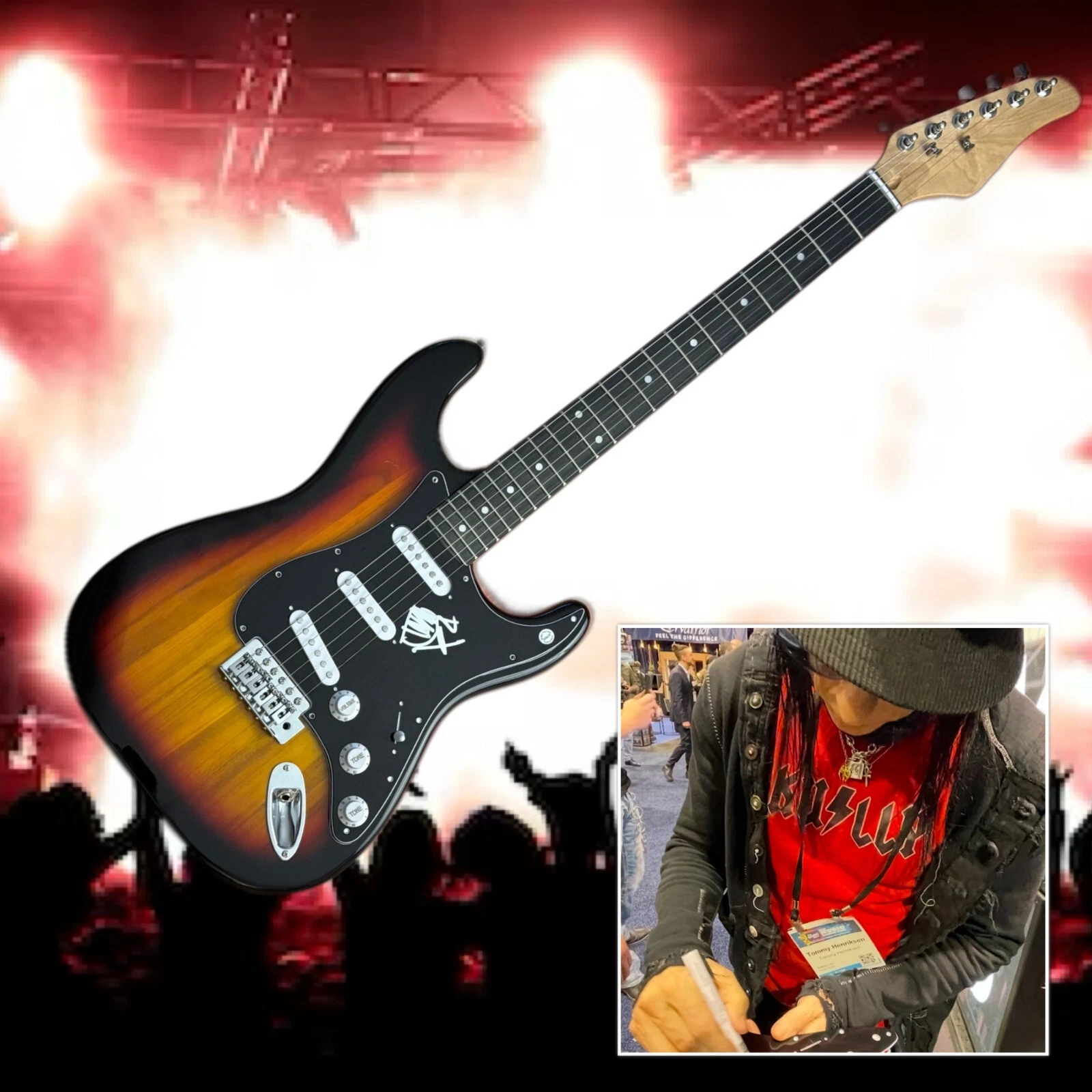 GFA Hollywood Vampires * TOMMY HENRIKSEN * Signed Electric Guitar PROOF COA