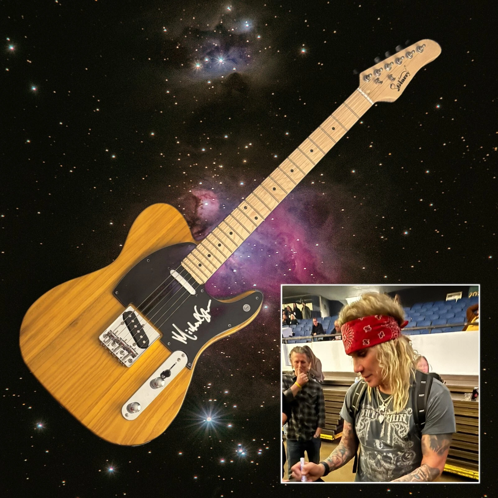 GFA Steel Panther Singer * MICHAEL STARR * Signed Electric Guitar PROOF COA