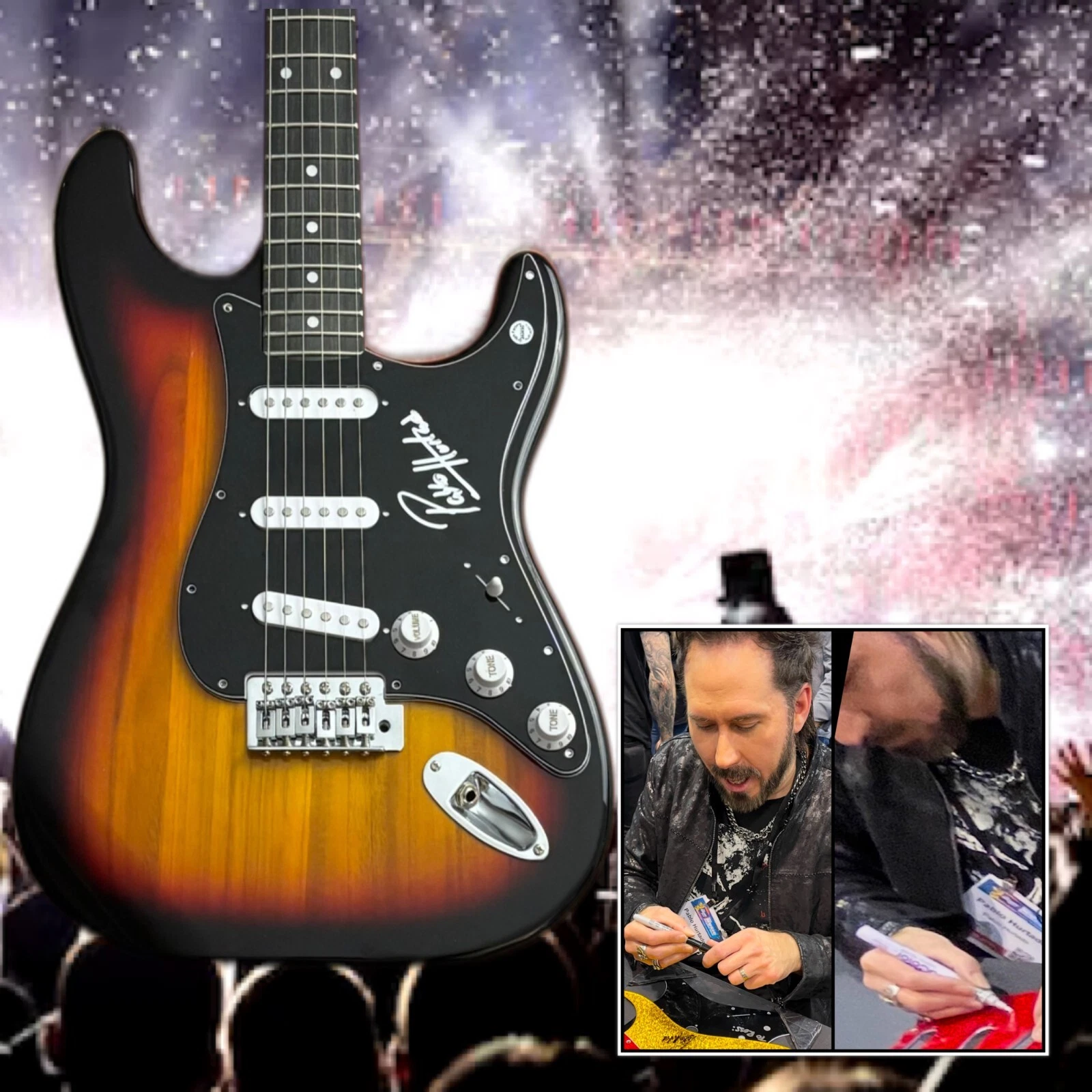 GFA Camila Band Guitarist * PABLO HURTADO * Signed Electric Guitar PROOF COA